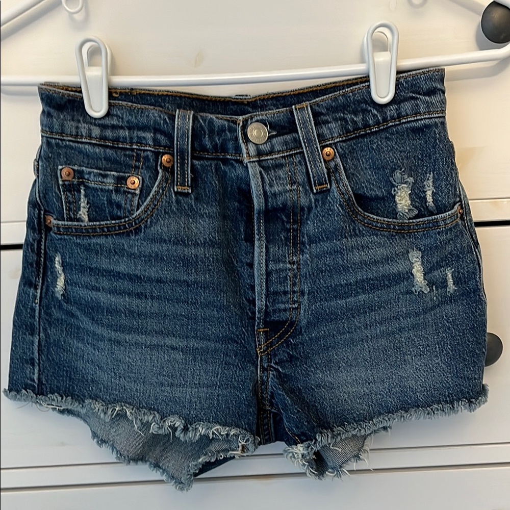 Levi's Blue Jean Shorts Vintage Distressed